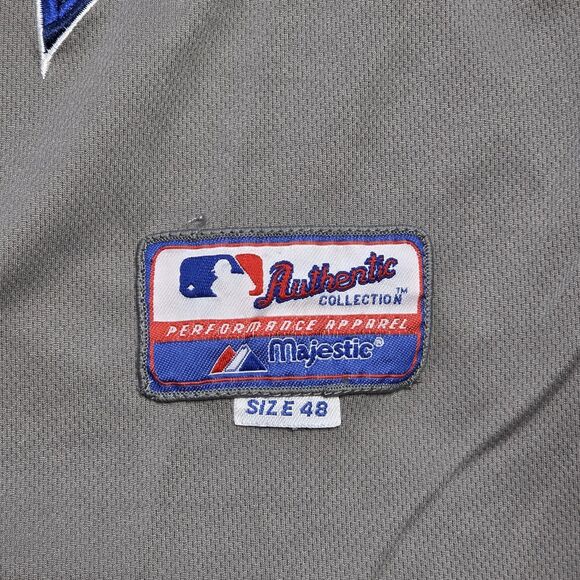 Toronto Blue Jays Jersey Mens 48 Gray MLB Baseball Jose Bautista 19 Button Road - Picture 5 of 10